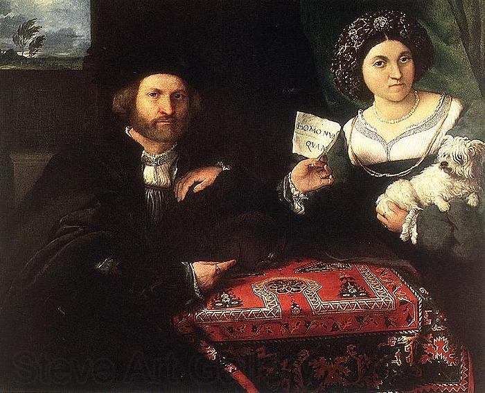 Lorenzo Lotto Husband and Wife Spain oil painting art